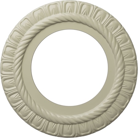 Ekena Millwork Claremont Ceiling Medallion (Fits Canopies up to 7"), 10 5/8"OD x 5 3/4"ID x 1/2"P, Clear Yellow CM10CLCYF